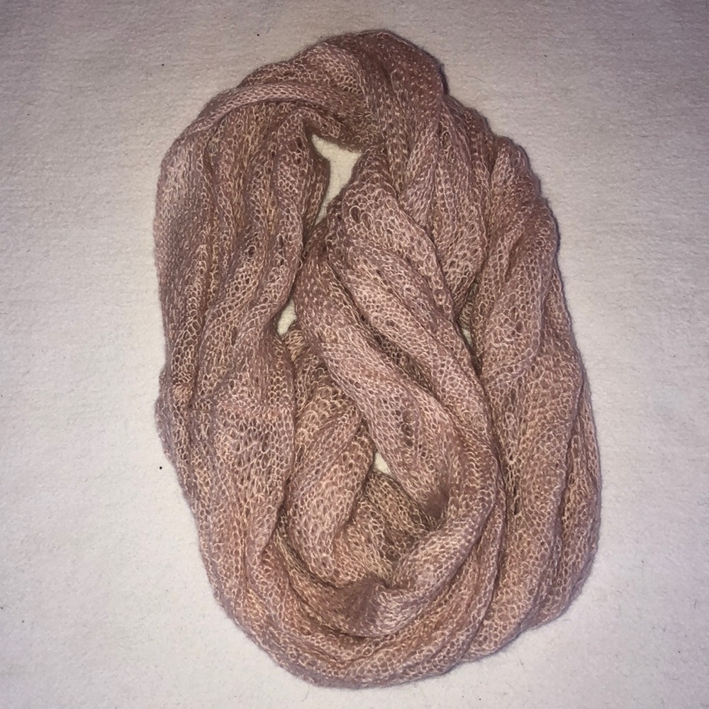 Light pink infinity scarf